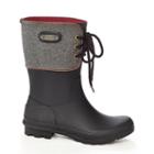 Henry Ferrera Bravo Women's Water-resistant Lace-up Rain Boots, Size: 8, Black