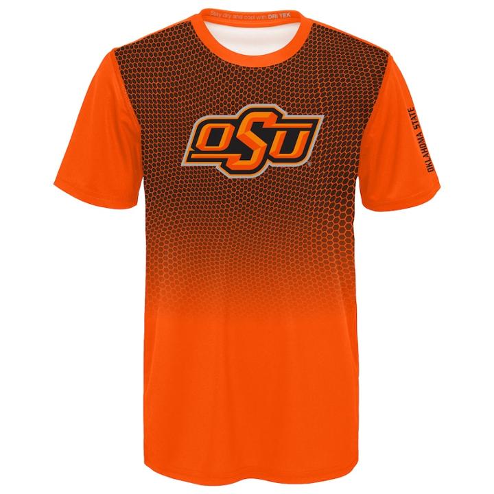 Boys 8-20 Oklahoma State Cowboys Bitmapped Dri-tek Tee, Size: M 10-12, Orange