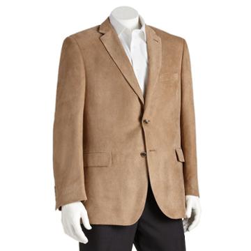 Men's Jean-paul Germain Classic-fit Microsuede Blazer, Size: 50 - Regular, Lt Brown