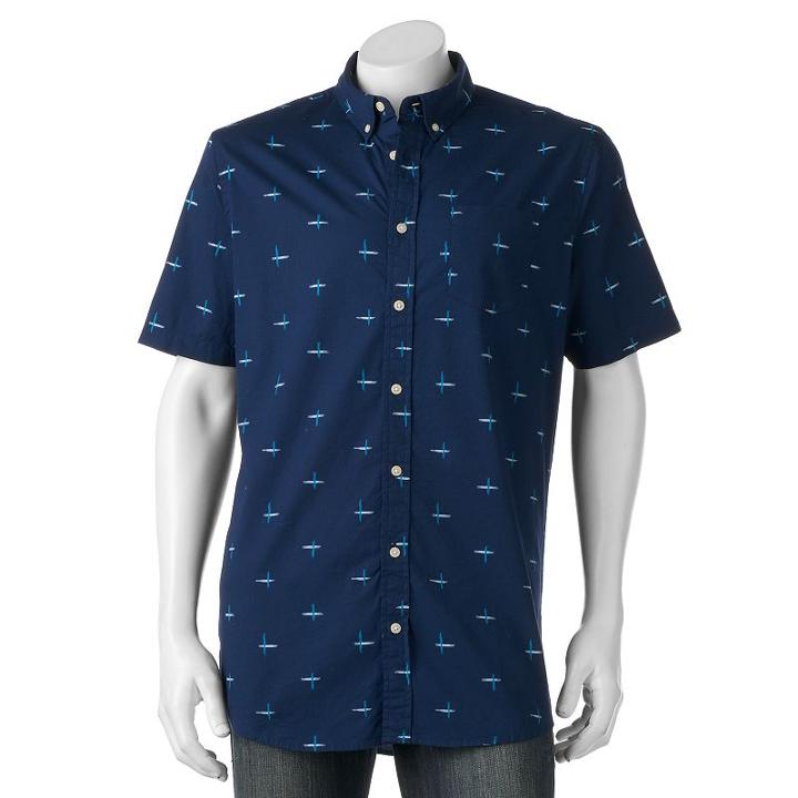 Big & Tall Urban Pipeline&reg; Classic-fit Maxflex Button-down Shirt, Men's, Size: 4xl, Dark Blue