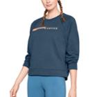 Women's Under Armour Rival Fleece Raglan Sweatshirt, Size: Medium, Blue (navy)