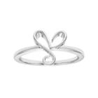 Sterling Silver Heart Ring, Women's, Size: 7, White
