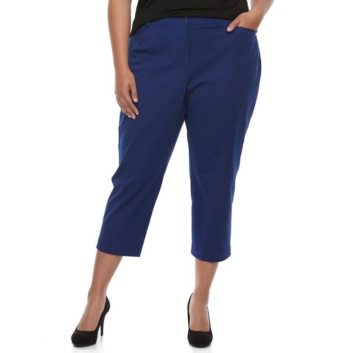 Plus Size Apt. 9&reg; Dress Capris, Women's, Size: 22 W, Dark Blue