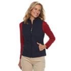 Petite Croft & Barrow&reg; Quilted Knit Vest, Women's, Size: Xs Petite, Dark Blue