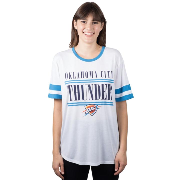 Women's Oklahoma City Thunder Ringer Tee, Size: Medium, White