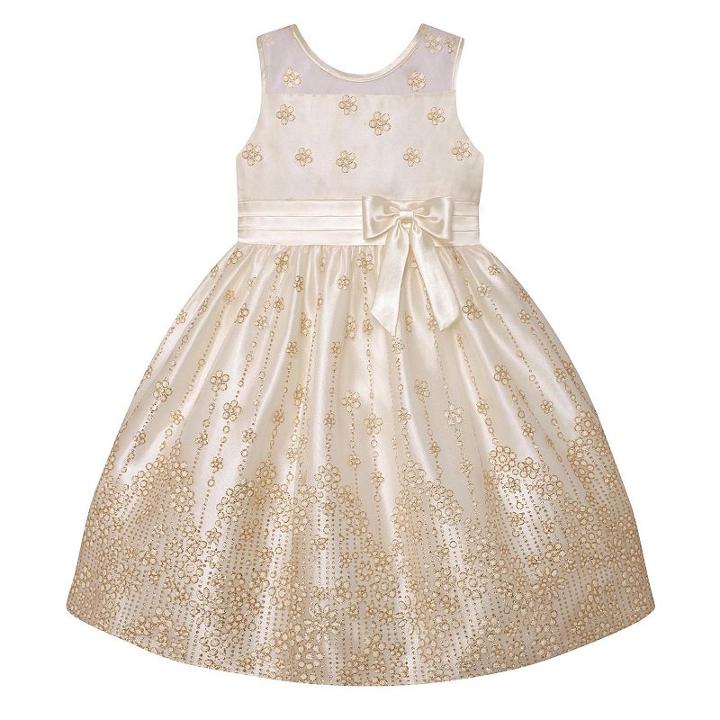 Girls 7-16 & Plus Size American Princess Glitter Flower Illusion Dress, Girl's, Size: 16, White Oth