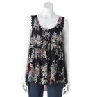 Women's Lc Lauren Conrad Lace-trim Babydoll Tank, Size: Xl, Oxford