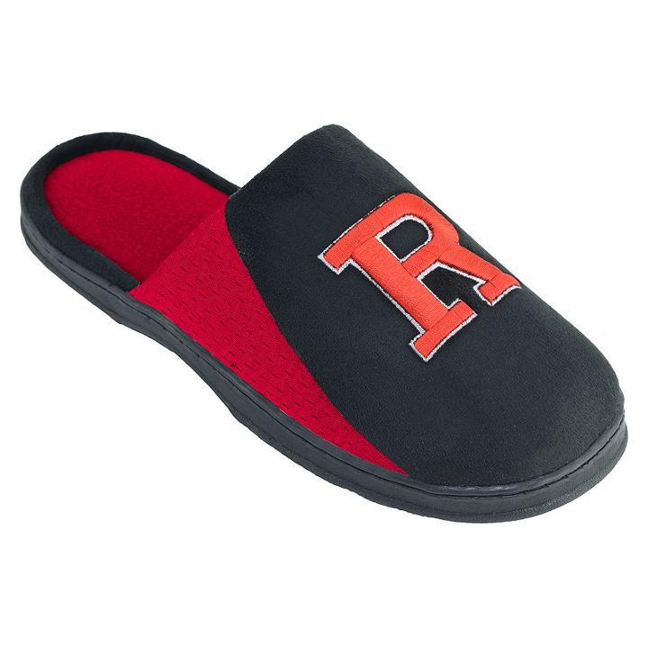 Men's Rutgers Scarlet Knights Scuff Slippers, Size: Medium, Black