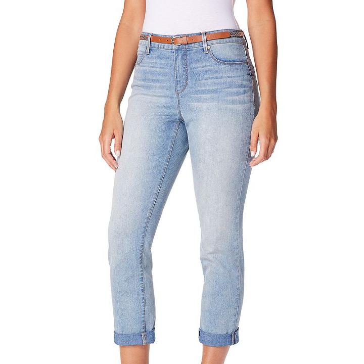 Women's Gloria Vanderbilt Stefania Slim Fit Ankle Jeans, Size: 6, Light Blue