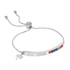 Brilliance Family Forever Lariat Bracelet With Swarovski Crystals, Women's, Size: 7, Multicolor