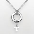 University Of Tennessee Volunteers Sterling Silver Halo Pendant, Women's, Size: 16, Grey