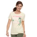 Women's Croft & Barrow&reg; Crewneck Graphic Tee, Size: Xxl, Lt Yellow