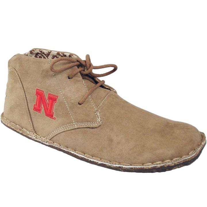 Men's Nebraska Cornhuskers 2-eye Chukka Boots, Size: 10, Beig/green (beig/khaki)