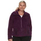 Juniors' Plus Size So&reg; Sherpa Zip-up Jacket, Teens, Size: 1xl, Drk Purple