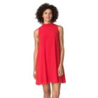 Women's Chaps Mockneck Shift Dress, Size: 4, Red