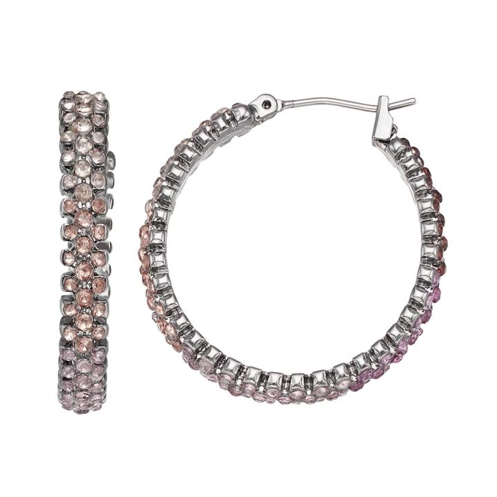 Simply Vera Vera Wang Ombre Nickel Free Hoop Earrings, Women's, Purple