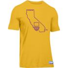 Men's Under Armour Los Angeles Lakers Charged State Tee, Size: Small, Yellow