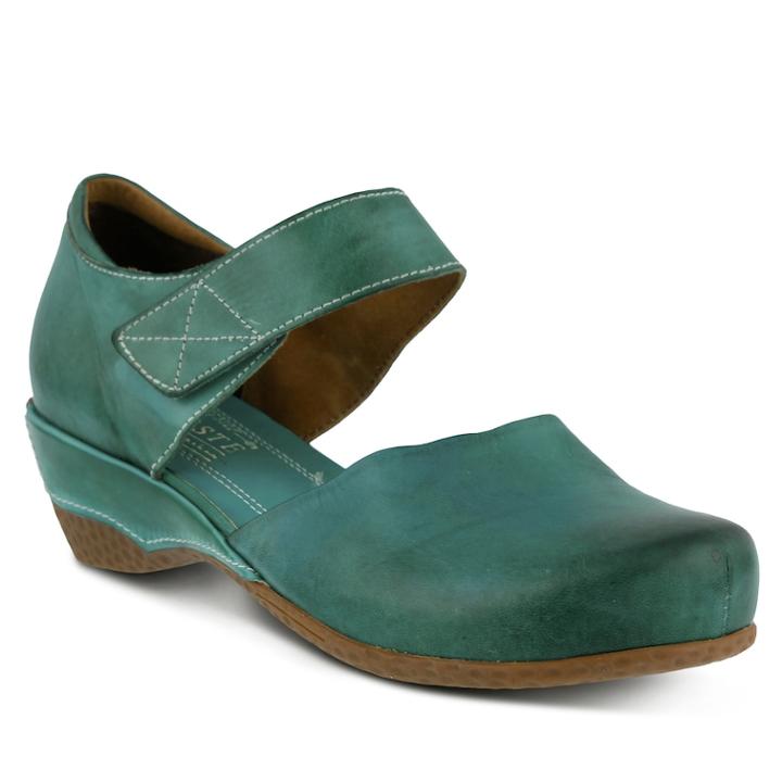 L'artiste By Spring Step Gloss Women's Mary Jane Shoes, Size: 35, Turquoise/blue (turq/aqua)