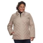 Plus Size Kc Collections Lined Quilted Jacket, Women's, Size: 2xl, Beige Oth