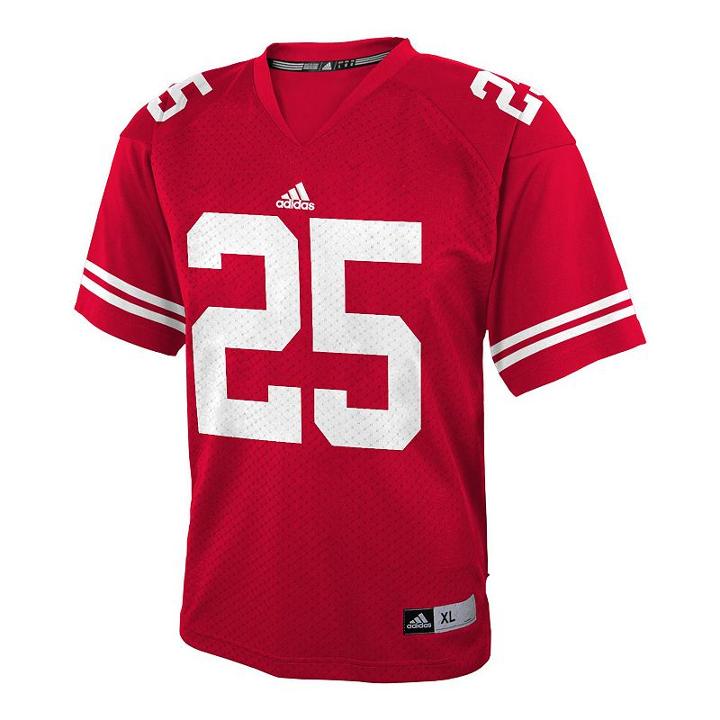 Adidas Wisconsin Badgers Replica Ncaa Football Jersey - Boys 8-20, Size: Xl, Red