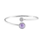 Amethyst, Diamond Accent & White Topaz Sterling Silver Cuff Bracelet, Women's, Size: 7, Purple