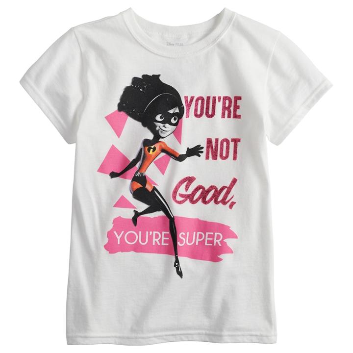 Disney / Pixar The Incredibles 2 You're Super Girls 7-16 Graphic Tee, Size: Xl, White