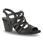 Easy Street Admire Women's Block Heel Sandals, Size: Medium (7.5), Black