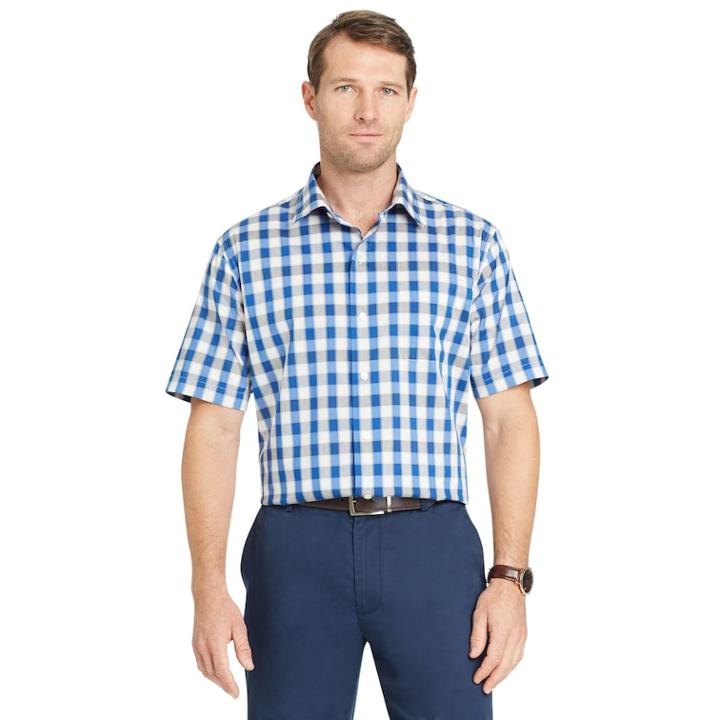 Men's Van Heusen Flex Non-iron Classic-fit Button-down Shirt, Size: Large, Light Blue