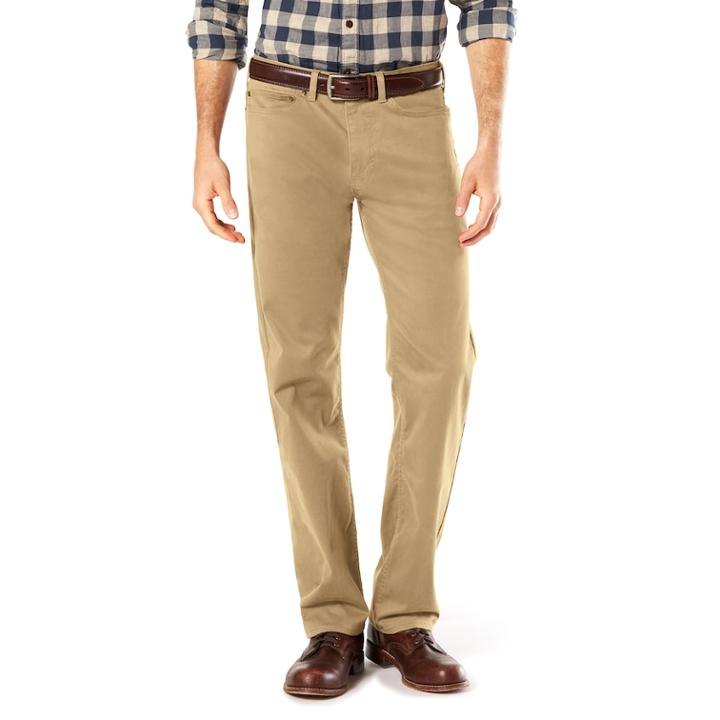 Men's Dockers Soft Stretch Jean Cut Straight-fit Pants - D2, Size: 40x32, Beig/green (beig/khaki)