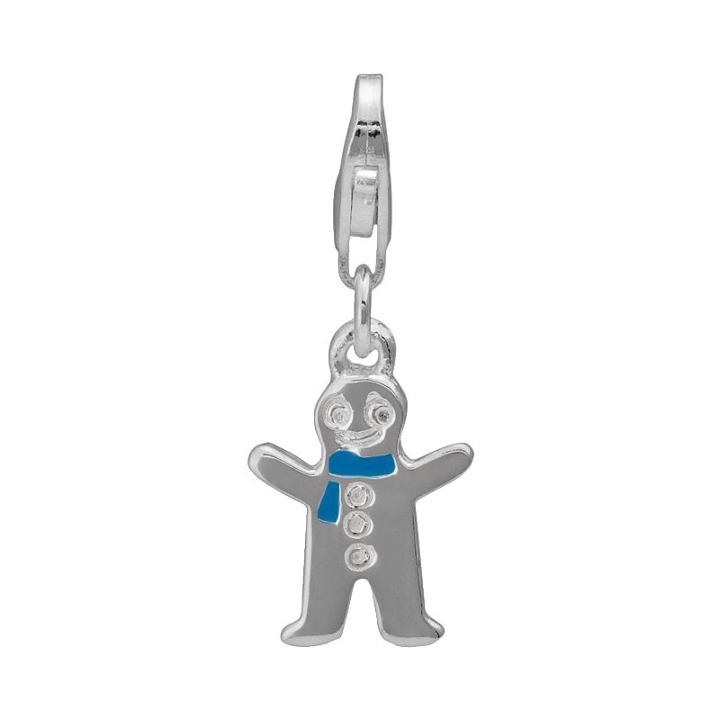Sterling Silver Gingerbread Man Charm, Women's, Grey