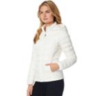 Women's Heat Keep Hooded Packable Puffer Down Jacket, Size: Small, White