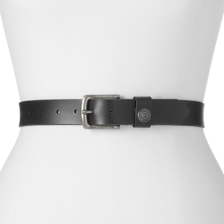 Women's Lee Riveted Leather Belt, Size: Large, Black