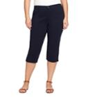 Plus Size Gloria Vanderbilt Rhea Twill Capris, Women's, Size: 22 W, Blue