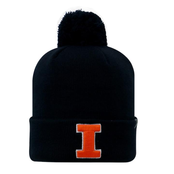 Youth Top Of The World Illinois Fighting Illini Pom Beanie, Adult Unisex, Blue (navy)