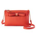 Juicy Couture Bow Crossbody Bag With Removable Pouch, Women's, Brt Orange