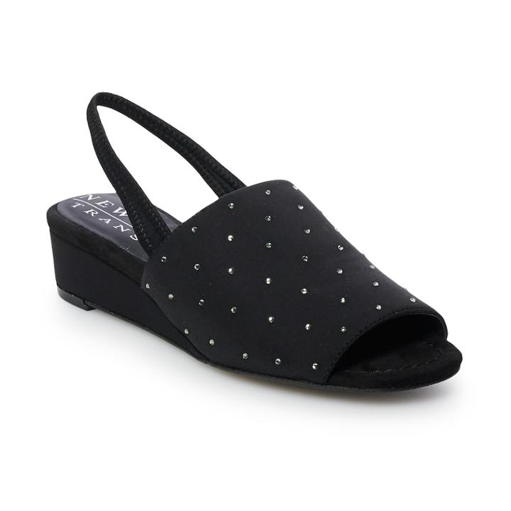 New York Transit Company Best One Women's Slingback Mules, Size: 8.5 Wide, Black