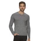 Men's Marc Anthony Slim-fit Solid Cashmere-blend V-neck Sweater, Size: Medium, Med Grey
