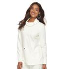 Women's Croft & Barrow&reg; Funnel Neck Tunic Sweatshirt, Size: Xl, White