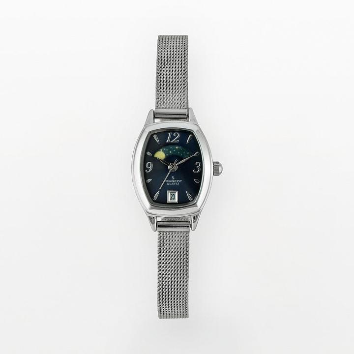 Peugeot Women's Mesh Moon Phase Watch - 712bl, Grey