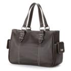 Amerileather Sophisticated Leather Shopper, Women's, Brown