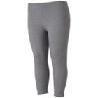 Juniors' Plus Size So&reg; Lattice-trim Capri Leggings, Girl's, Size: 3xl, Dark Grey