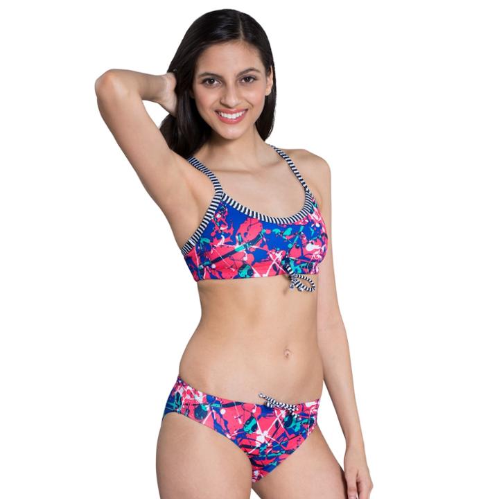 Women's Dolfin Uglies Printed Workout Bikini 2-pc. Set, Size: Small, Splat!