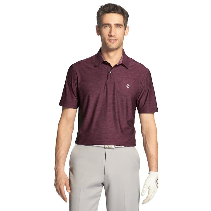 Men's Izod Swingflex Title Holder Classic-fit Performance Golf Polo, Size: Medium, Drk Purple