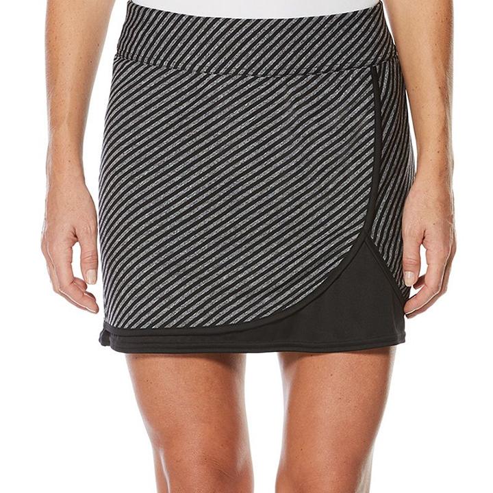 Women's Grand Slam Performance Stripe Print Golf Skort, Size: Large, Oxford