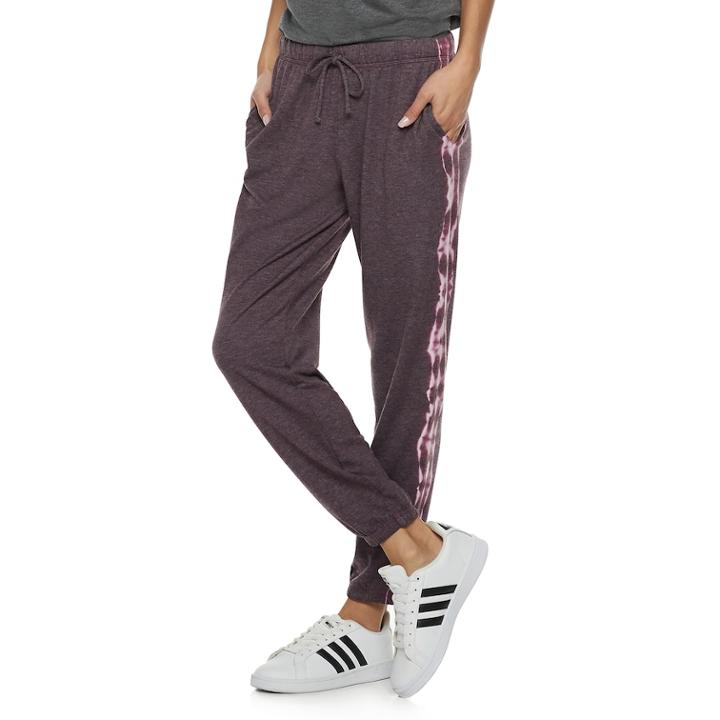 Juniors' So&reg; Tie-dye Jogger Sweatpants, Teens, Size: Medium, Drk Purple