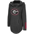 Women's Campus Heritage Georgia Bulldogs Hooded Tunic, Size: Small, Grey (charcoal)