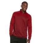 Men's Tek Gear&reg; Space-dyed Performance Quarter-zip Fleece, Size: Xxl, Med Red