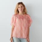 Women's Sonoma Goods For Life&trade; Paisley Pintuck Top, Size: Large, Lt Orange
