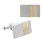 Men's Croft & Barrow&reg; Striped Cuff Links, Lt Yellow