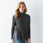 Women's Sonoma Goods For Life&trade; Mockneck Sweater, Size: Xxl, Dark Grey
